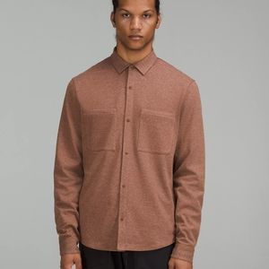 LULULEMON Soft Knit Overshirt - L - Heathered Roasted Brown